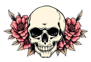 Skull flash tattoo idea