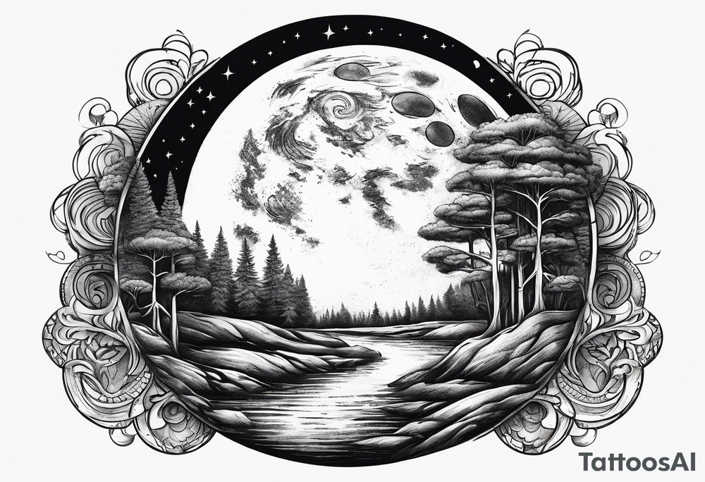 Moon cycle tattoo idea