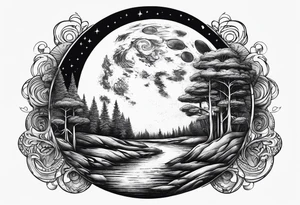 Moon cycle tattoo idea