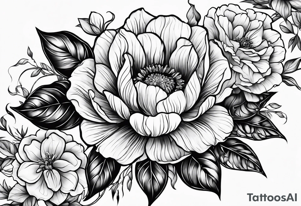 Flowers 
Amber Elizabeth Worthington 
07-11-2023 tattoo idea
