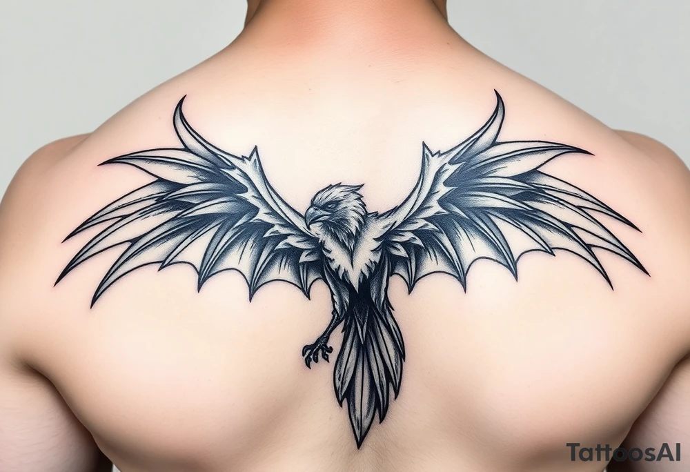 Demonic bird tattoo idea