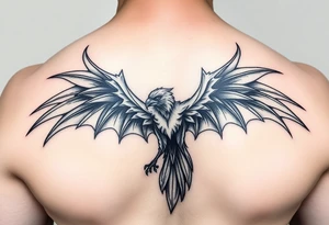 Demonic bird tattoo idea