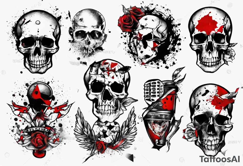 trash polka tattoo idea