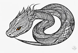 Snake lizard tattoo idea