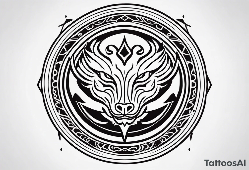 demon seal like supernaturals with tribals tattoo idea