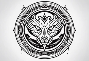 demon seal like supernaturals with tribals tattoo idea