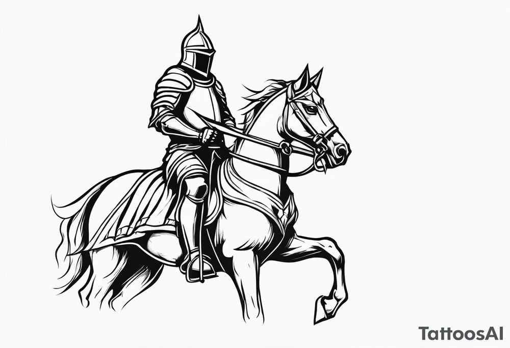Templer knight on horse tattoo idea