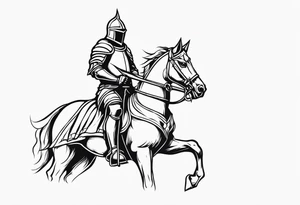 Templer knight on horse tattoo idea