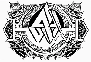 Valhalla sword 
shield axe Valknut tattoo idea