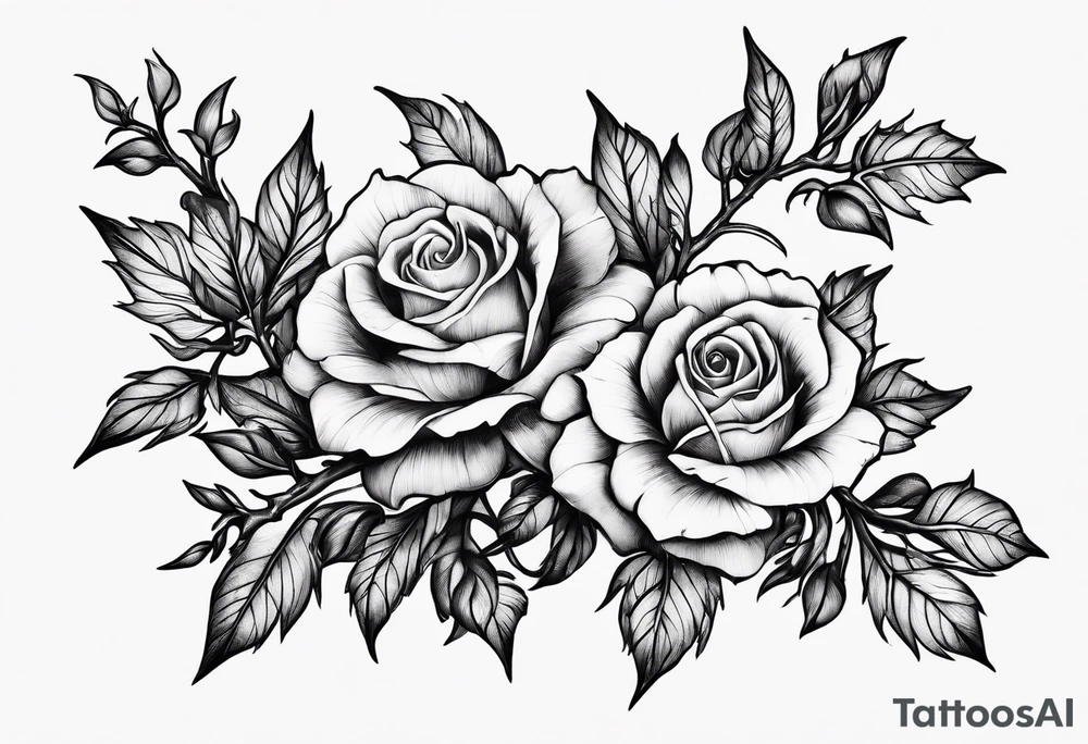 A thorn vine with just thorns on it tattoo idea