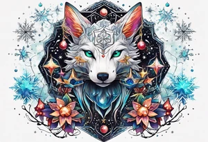 Constellation, animal alien, snowflake tattoo idea