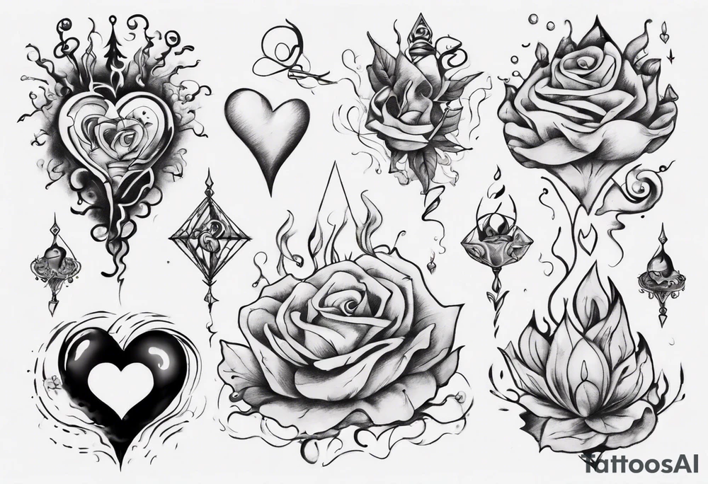 Mind and heart floating away tattoo idea
