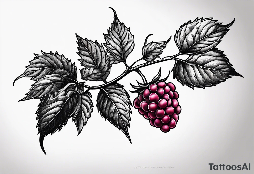 a single long raspberry branch that is growing downwards tattoo idea a single long raspberry branch that is growing downwards tattoo idea