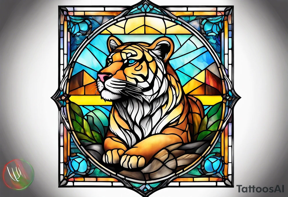 Cub stain glass tattoo idea