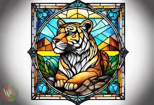 Cub stain glass tattoo idea