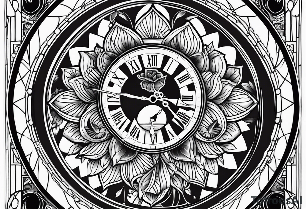 Grateful dead 
clock tattoo idea