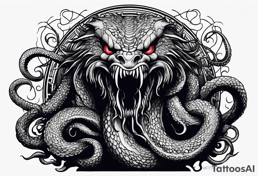 stranger things tentacle shadow monster tattoo idea
