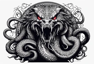 stranger things tentacle shadow monster tattoo idea