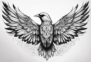arm sleeve tattoo, bird wings tattoo idea