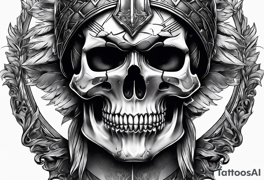 gladiator skull tattoo idea
