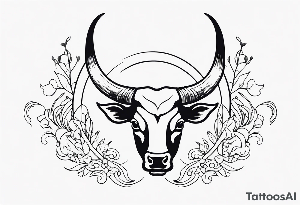 hands grabbing bull horns tattoo idea