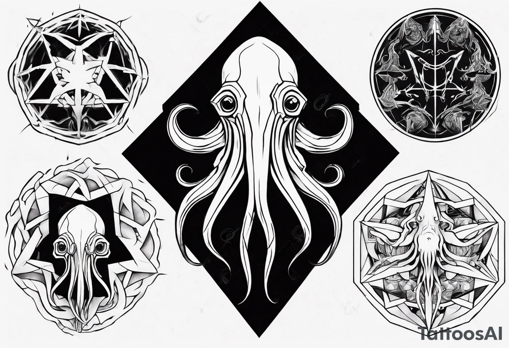 Cthulhu theme for forearm tattoo idea