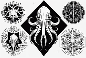 Cthulhu theme for forearm tattoo idea