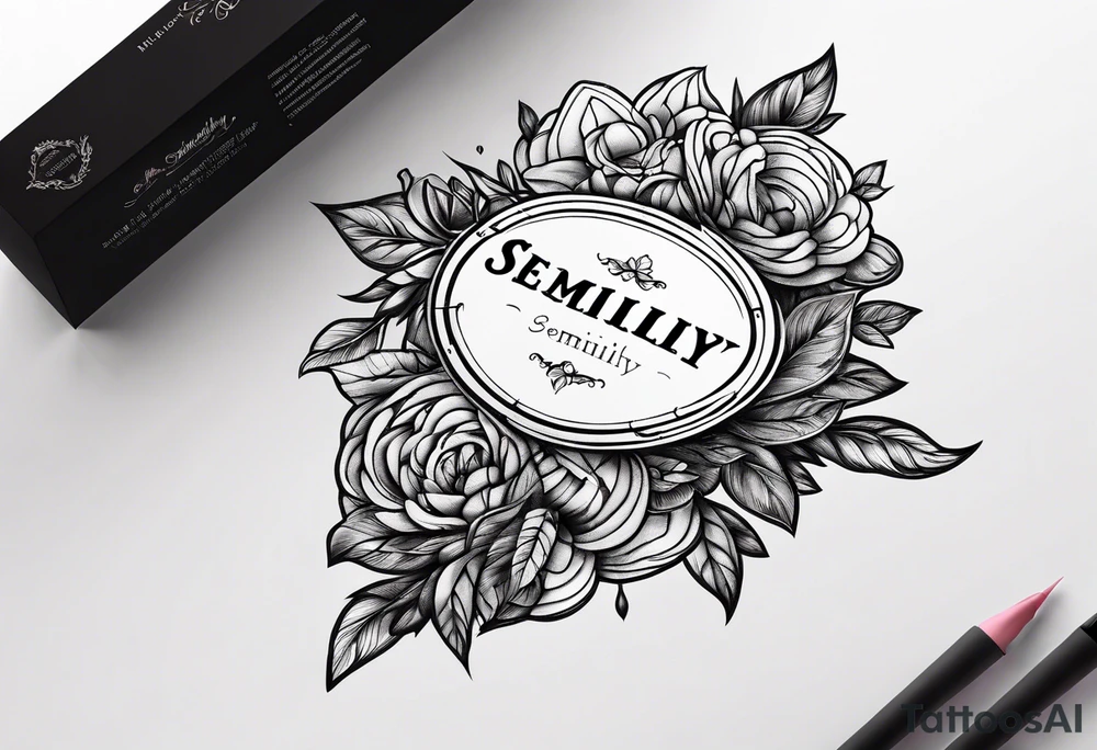 the name semilly with small letters tattoo idea