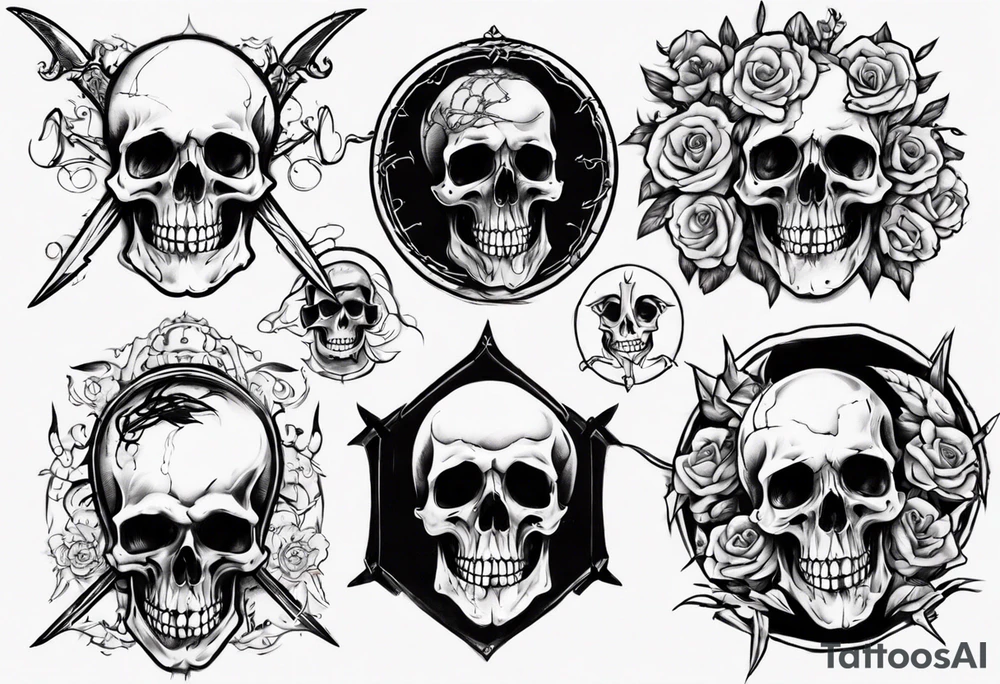 smiling back at death tattoo idea