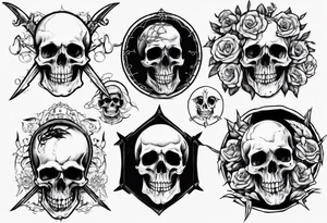 smiling back at death tattoo idea