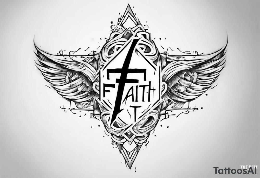 Horizontal inner bicep tattoo. “walk by faith, not by sight” modern tattoo tattoo idea