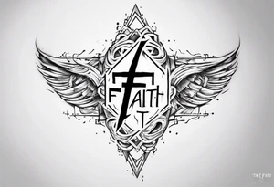 Horizontal inner bicep tattoo. “walk by faith, not by sight” modern tattoo tattoo idea