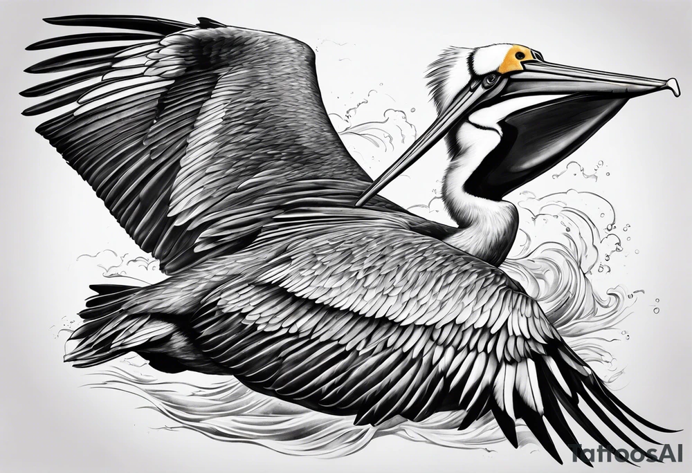 100 km pelican tattoo idea