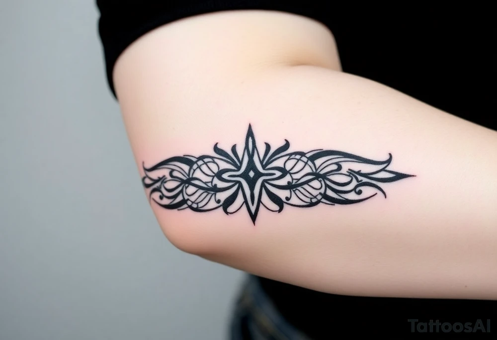 A band of scaled around the arm tattoo idea