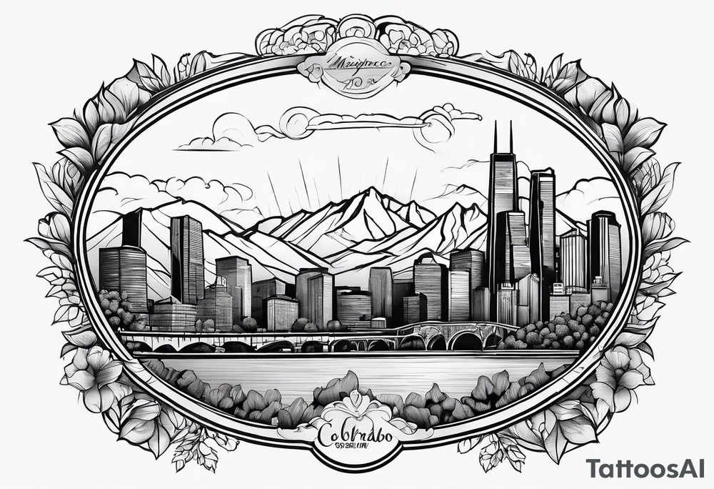 Colorado skyline tattoo idea