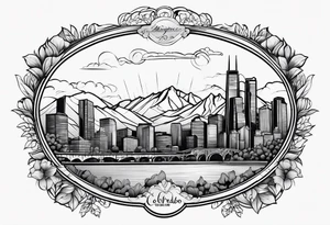 Colorado skyline tattoo idea