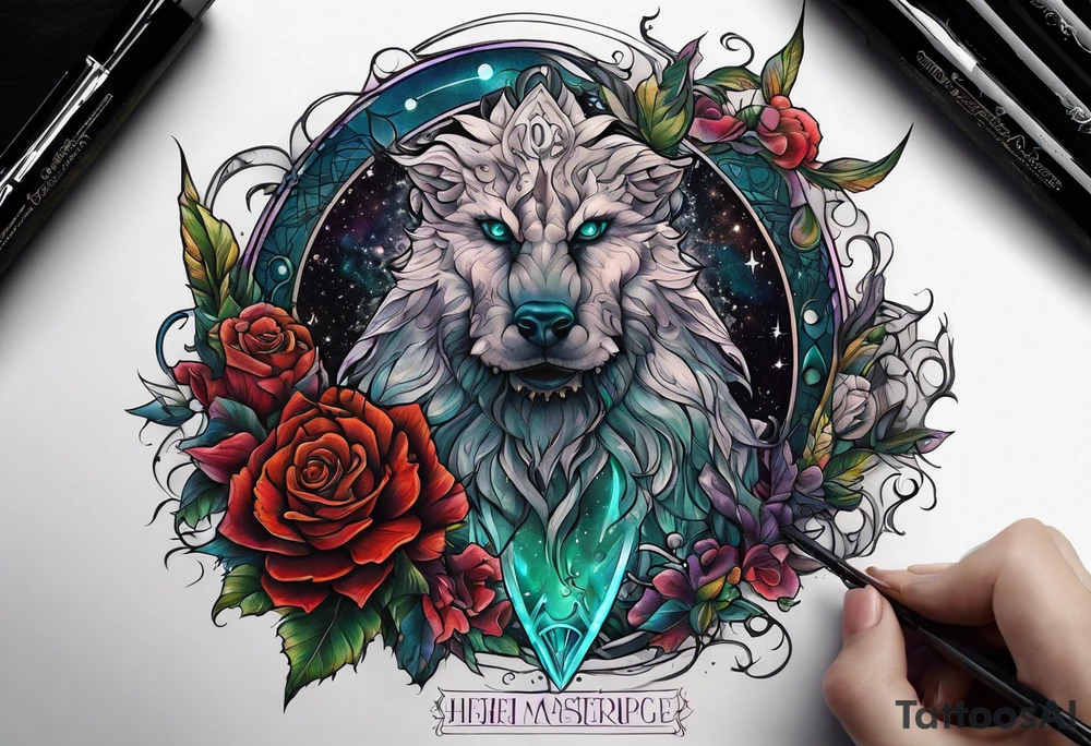 Beautiful Eldridge horror creature, astrology thigh tattoo tattoo idea