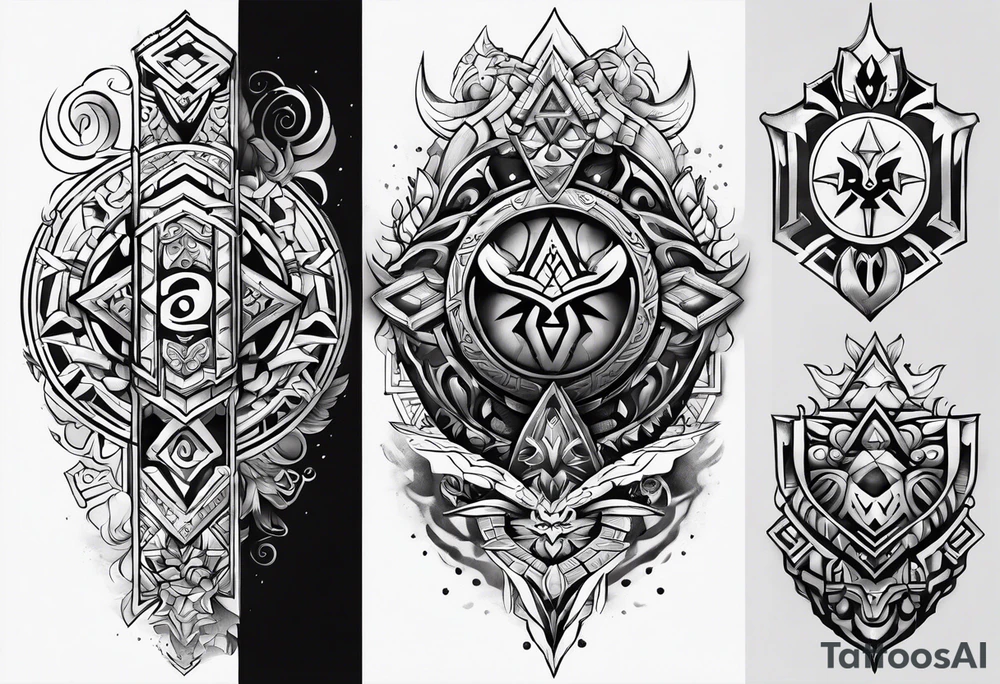 Zelda sleeve tattoo idea