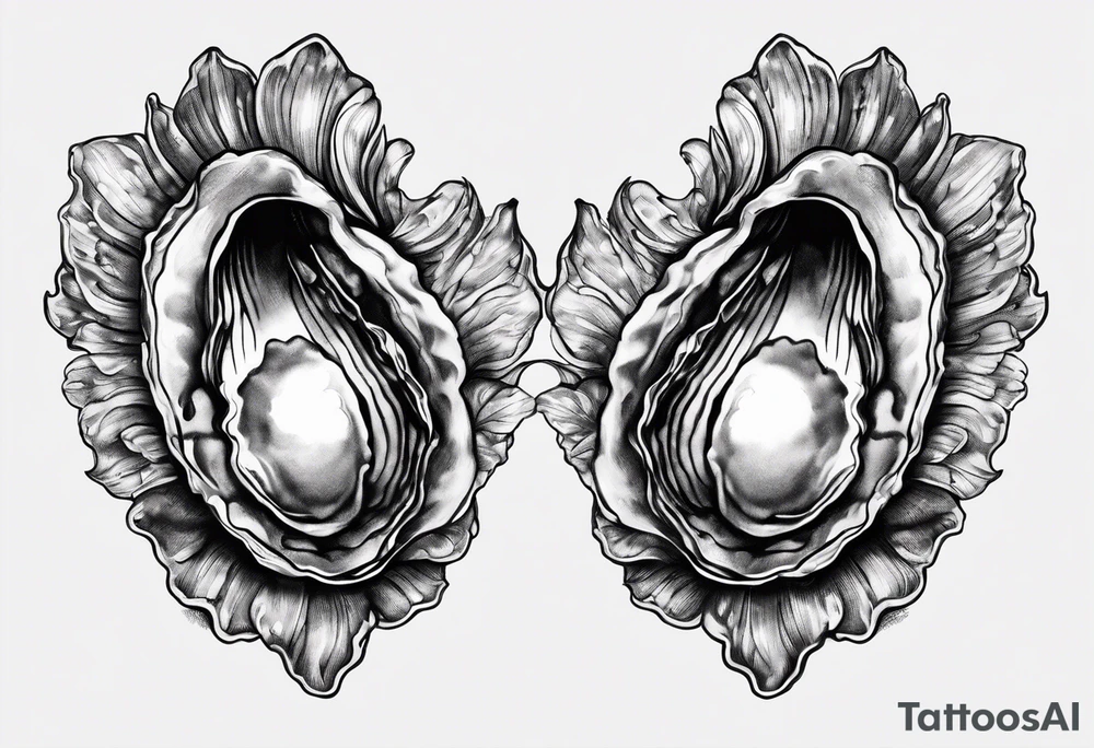 Pretty oyster tattoo idea