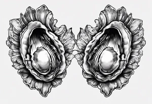 Pretty oyster tattoo idea