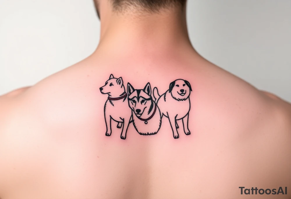 Sled dogs tattoo idea