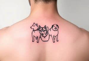 Sled dogs tattoo idea