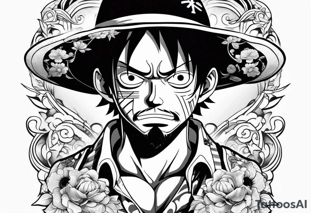 Once piece luffy tattoo idea