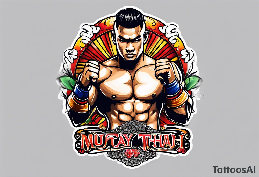 Muay Thai bow tattoo idea