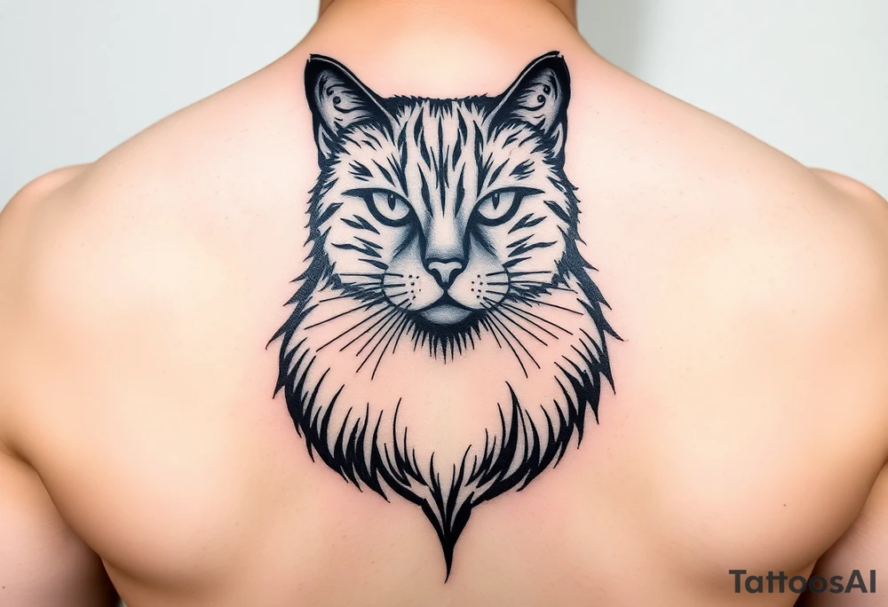black cat tattoo idea