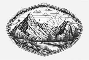 Southwest usa hiking tattoo idea