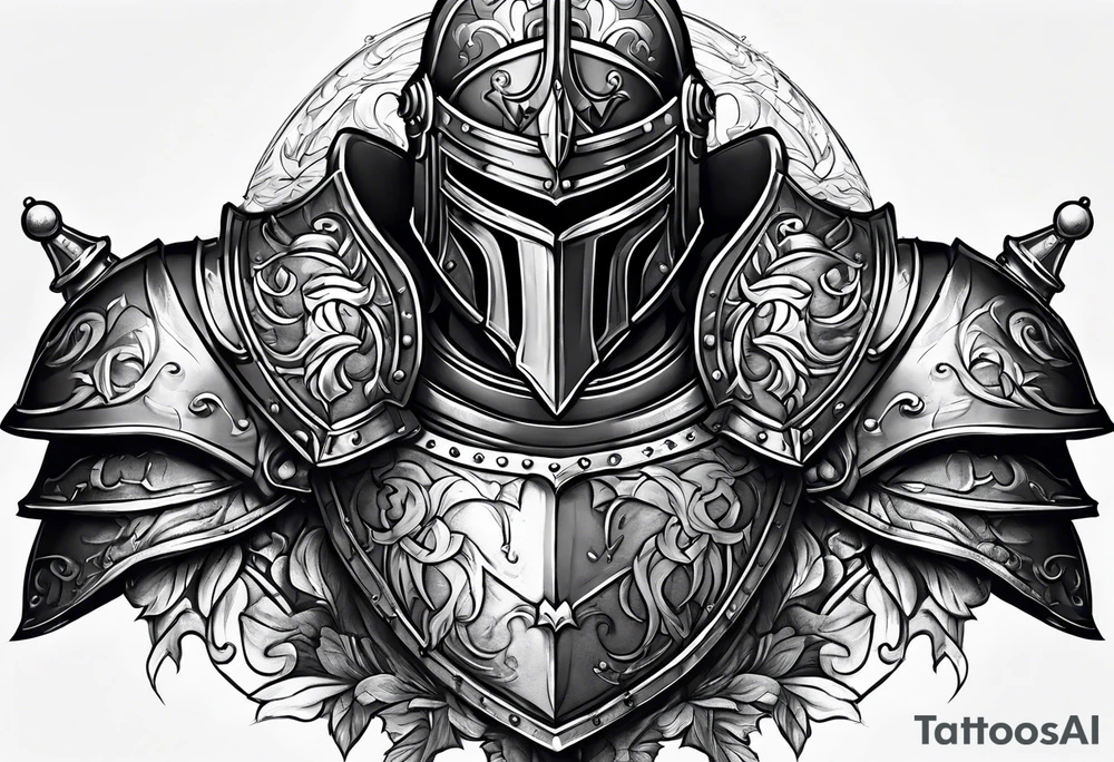 knight with heavy armor tattoo idea