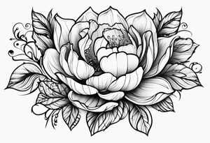 Flower lace curved tattoo idea