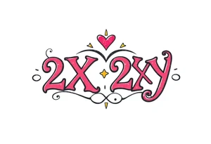 Tattoo that says 2XX 2XY in cute font tattoo idea