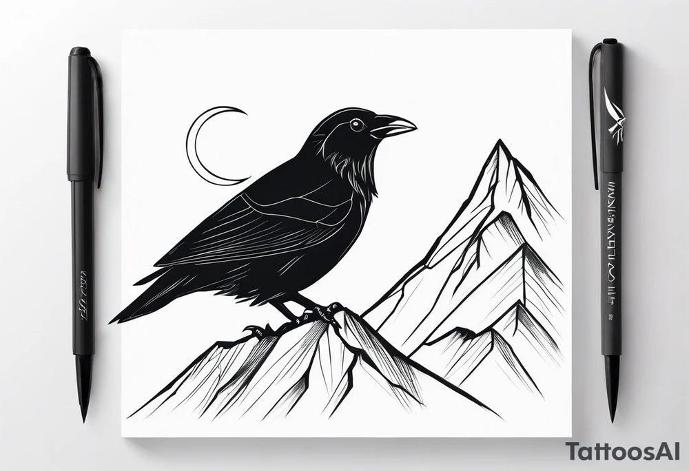 alpine chough tattoo idea